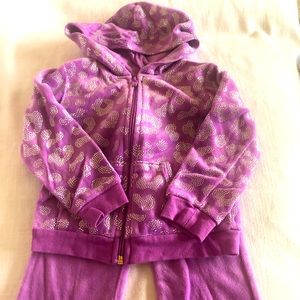 Purple Velour Jumpsuit 18 months